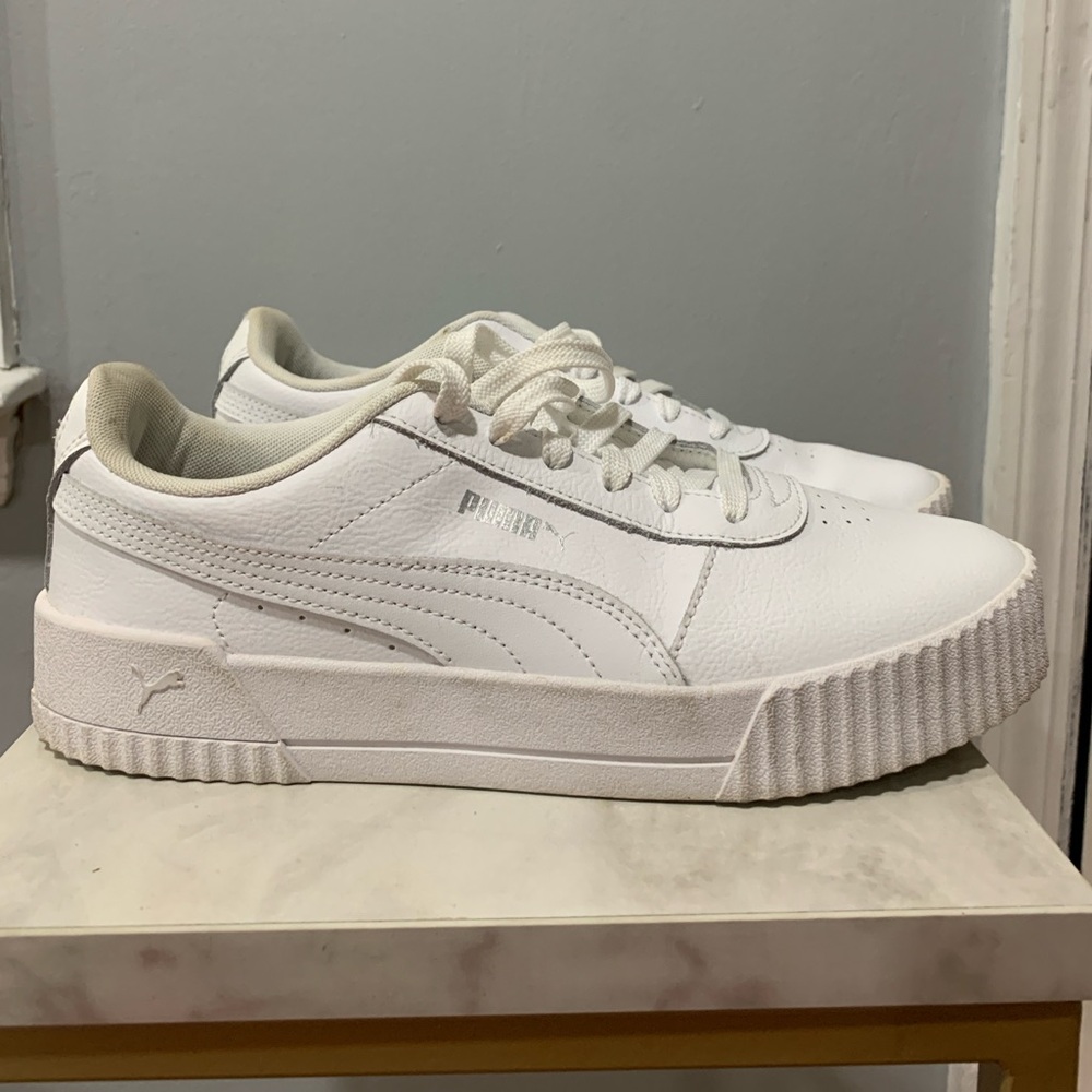 Puma Leather All White Sneakers